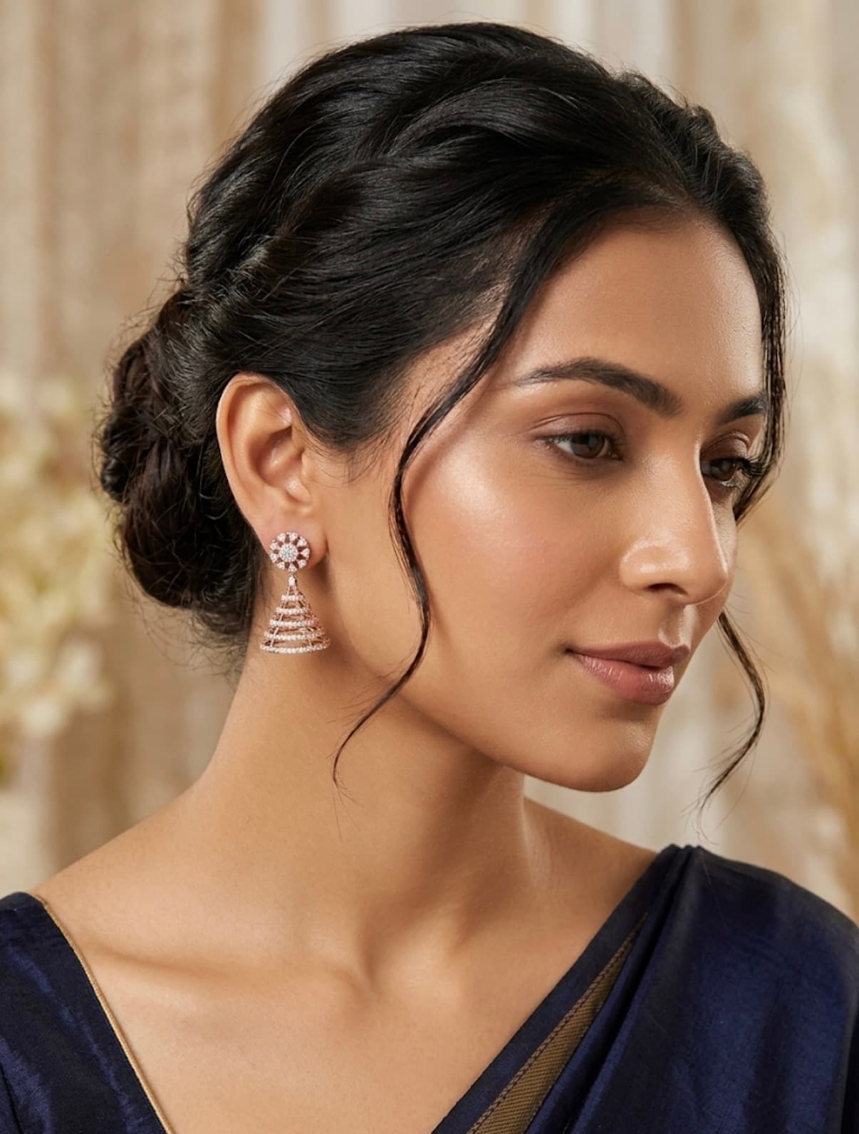 Jhumka Gold Earrings - view 1